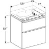 Комплект мебели GEBERIT SMYLE 529,352.JR.6 60 см пекан