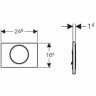 Смывная клавиша GEBERIT SIGMA 10 115,907.KJ.1