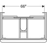 Тумба для комплекта GEBERIT SMYLE SQUARE 500,353.JR.1 75 см пекан
