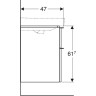 Тумба для комплекта GEBERIT SMYLE SQUARE 500,353.JR.1 75 см пекан