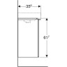 Тумба с раковиной GEBERIT SMYLE SQUARE 45 500,351.JR.1+500.222.01.1 пекан левый