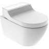 Унитаз-биде подвесной GEBERIT AQUACLEAN TUMA COMFORT 146,294.SI.1 безободковый панель белое стекло